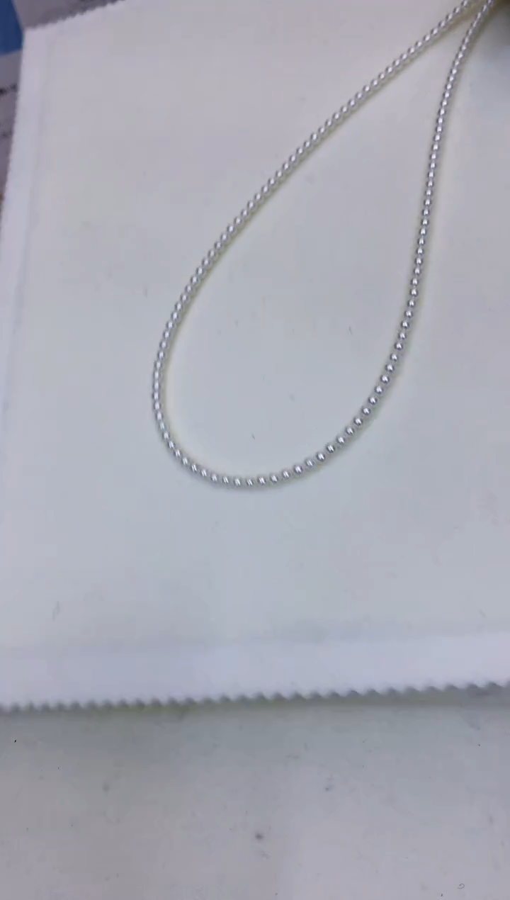 18K金镶嵌海水珍珠饰品3-3.5rose满珠链带大证