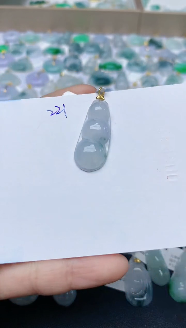 【闪购商品】翡翠颈饰18K金镶嵌天然翡翠A货    221