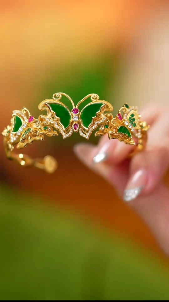 银S925镶嵌手镯翡翠新款