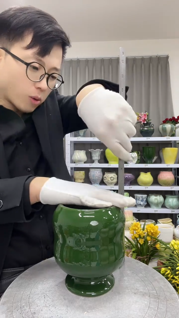 12.3陶瓷花盆直播链接高. 14     口9