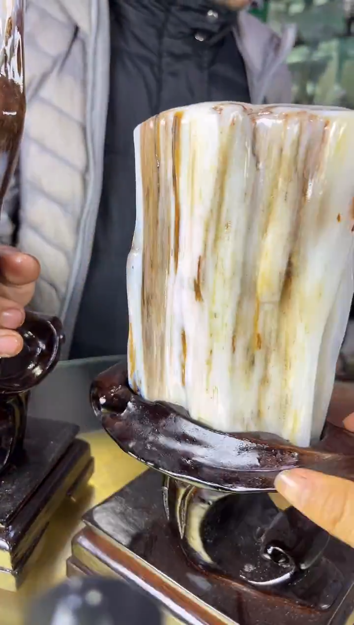 未镶嵌珠宝奇石硅化玉缅甸天然树化玉摆件