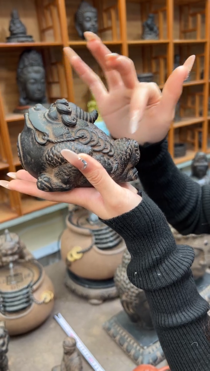 陶土【合成青石】五财金蟾