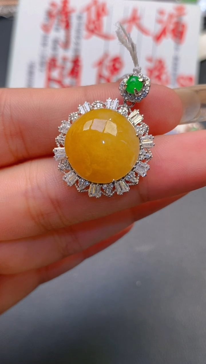 【闪购商品】翡翠耳饰银S925镶嵌天然A货翡翠1