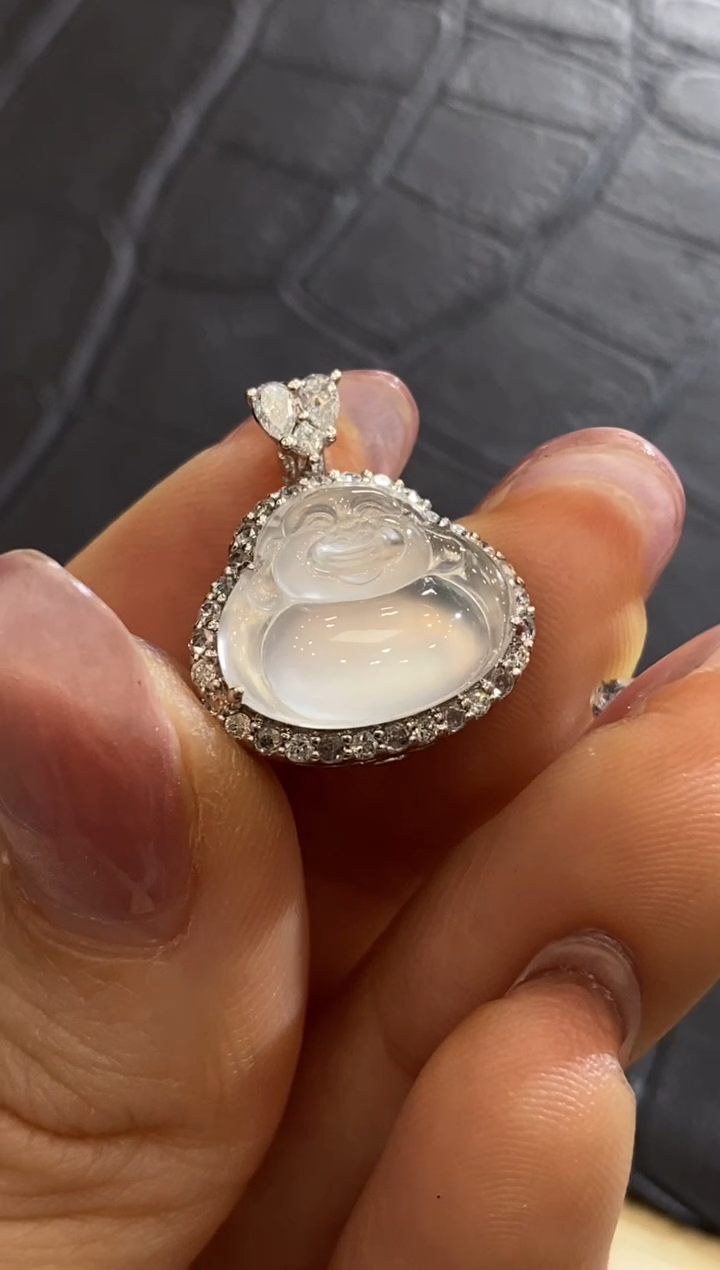 【闪购商品】翡翠颈饰18K金镶嵌收到货48小时鉴赏期（超时不退不换）