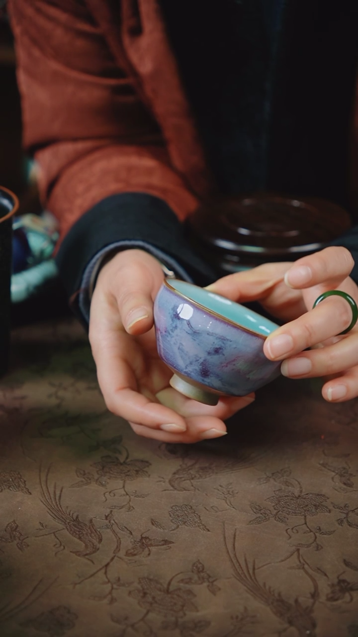 【闪购商品】杯110钧瓷纯手工茶杯