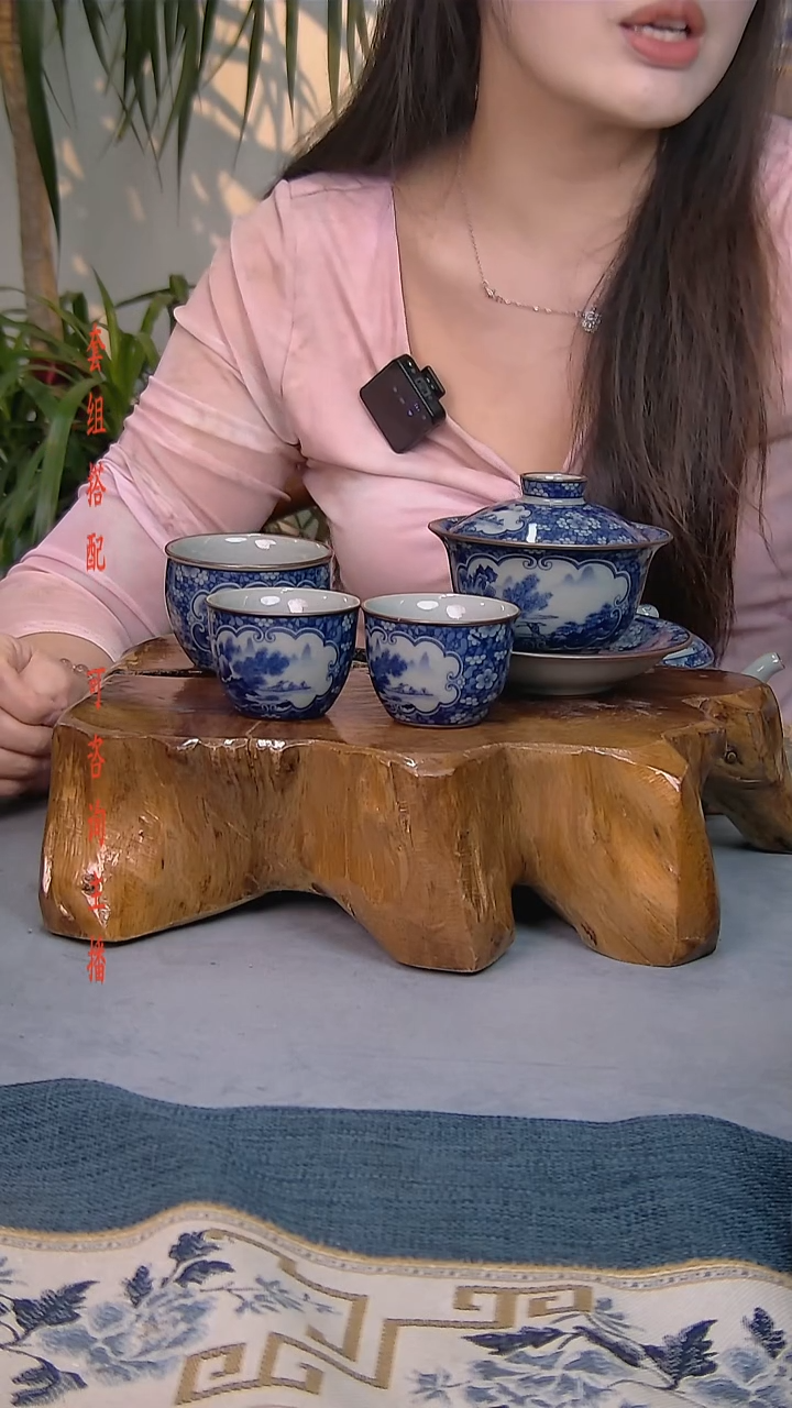 简装家用款4件套 老陶泥开片纹陶瓷茶具