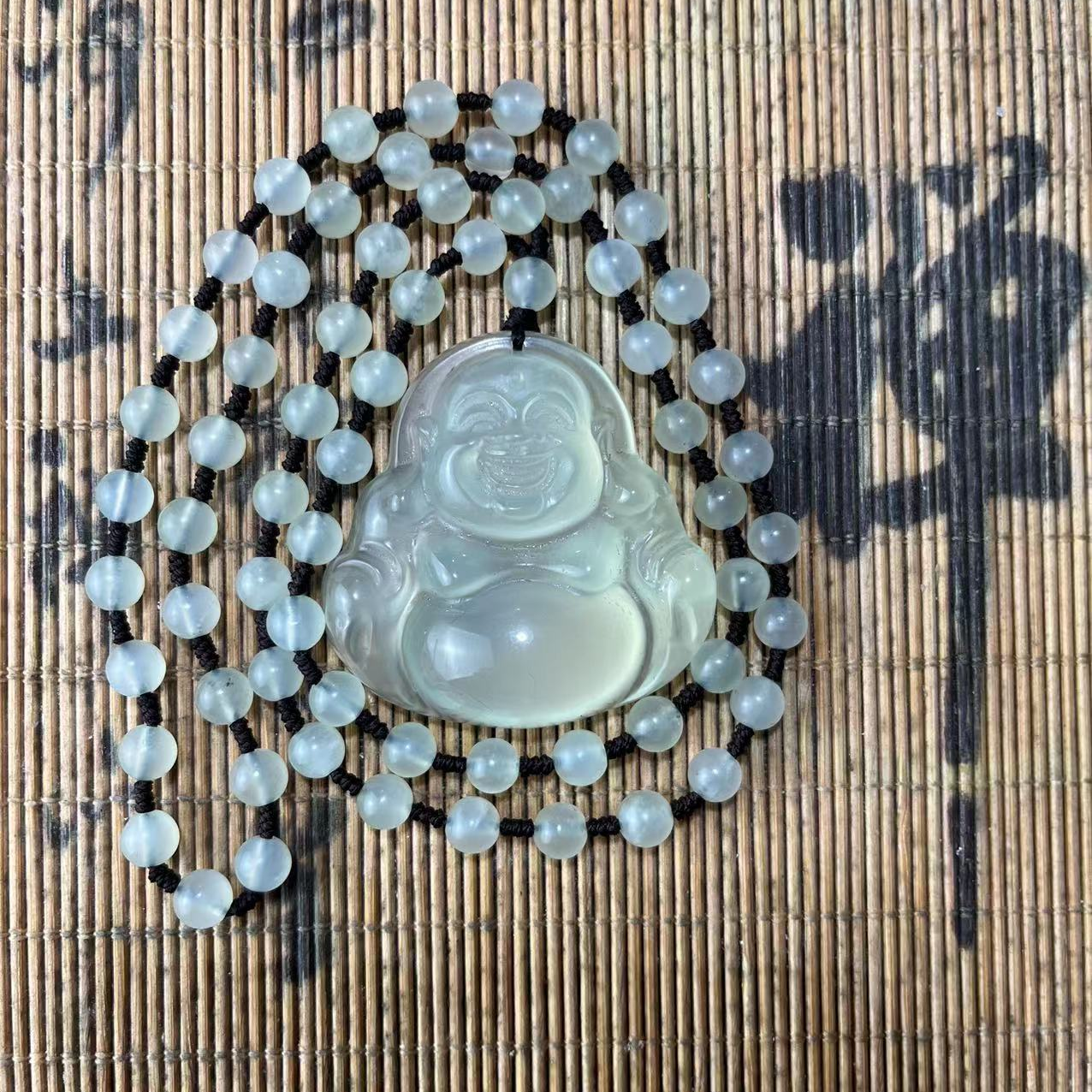 【付总福利】蛇纹石玉未镶嵌多样性随机发一个精美纯手工白冰佛公