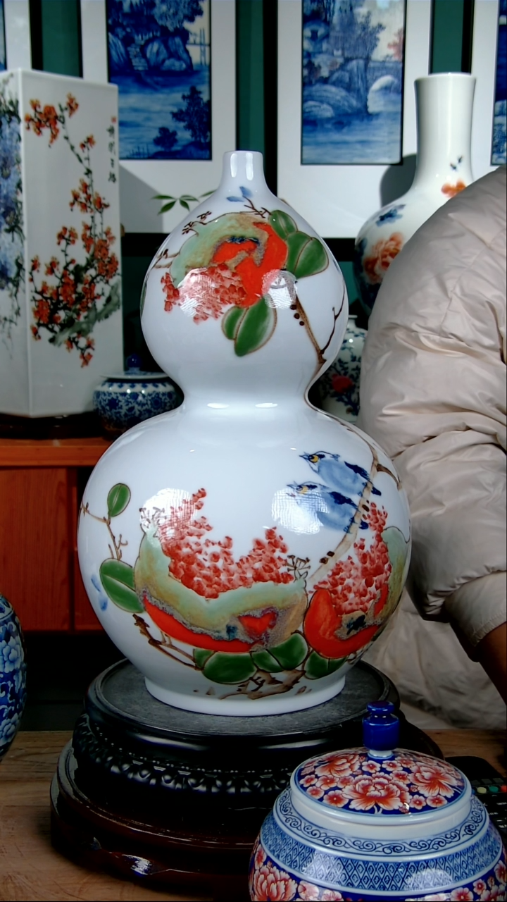 摆件陶景德镇手绘陶瓷888