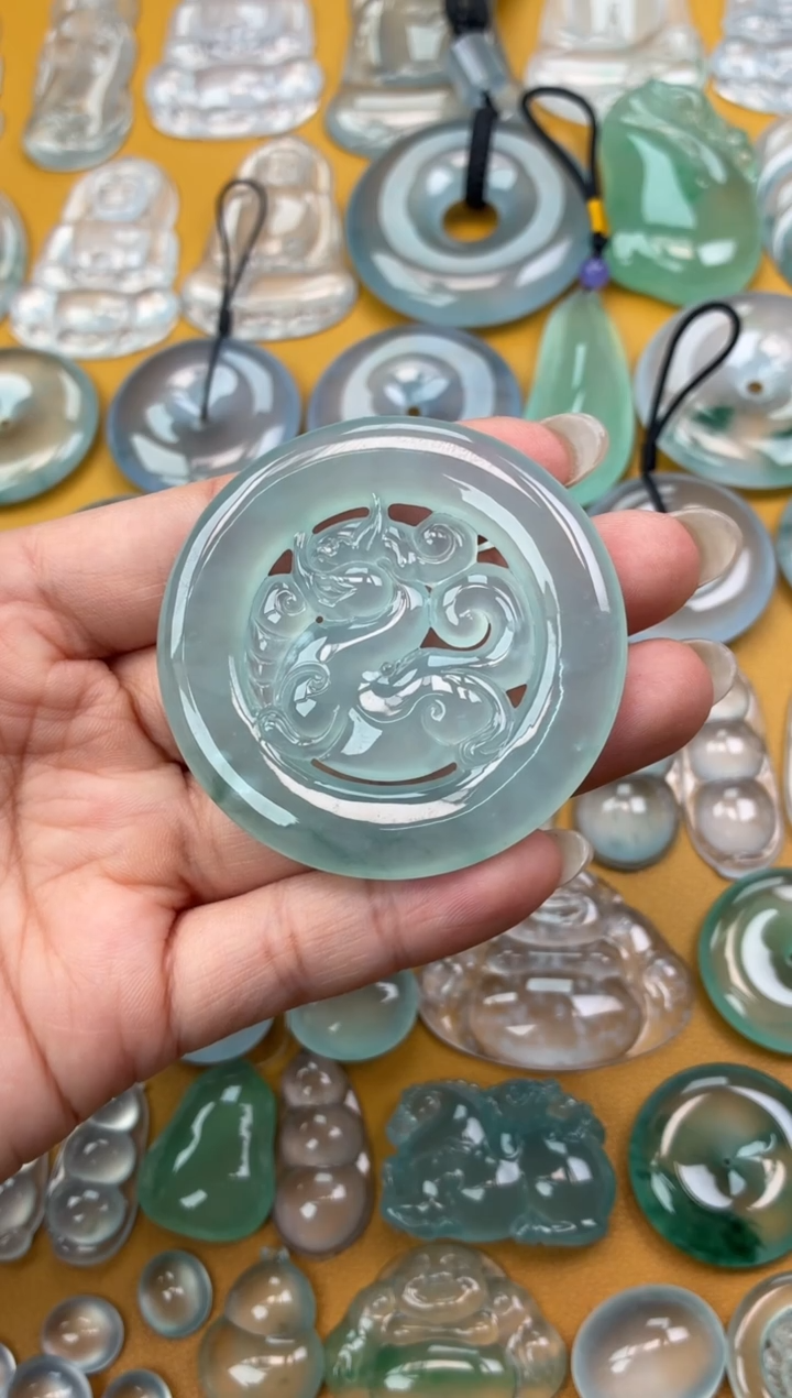 吊坠(不含链)未镶嵌翡翠16 麒麟圈 53.8 5.7