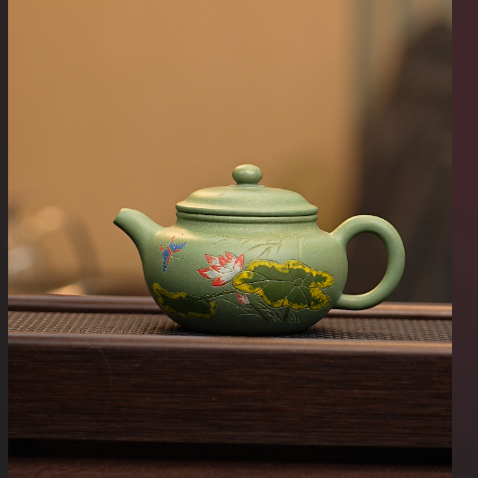 037 仿古 豆青 紫砂壶