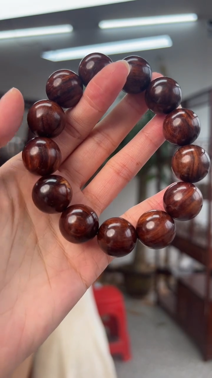 黄花梨/降香黄檀海南黄花梨紫油梨1.8手串（1380）