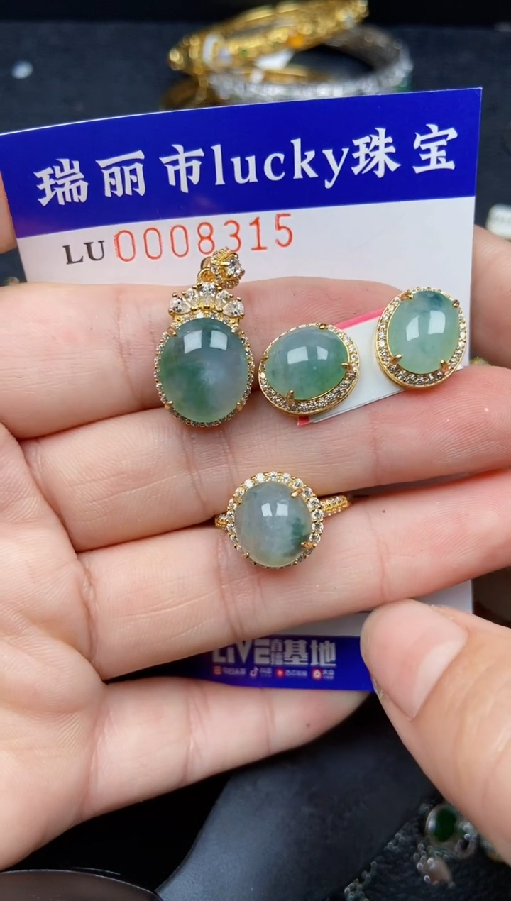 【闪购商品】翡翠颈饰银S925镶嵌8315