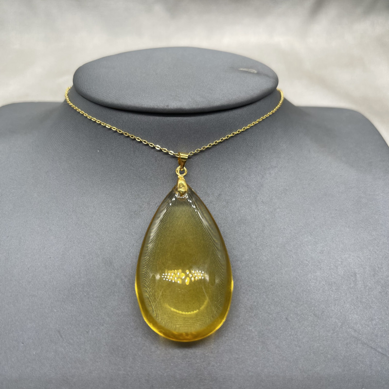 【落日熔金 流光照人】黄吊坠FLD012792