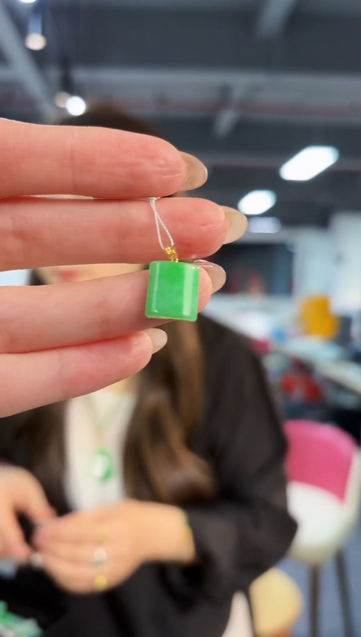 【闪购商品】翡翠颈饰18K金镶嵌缅料A货/支持复检/一件