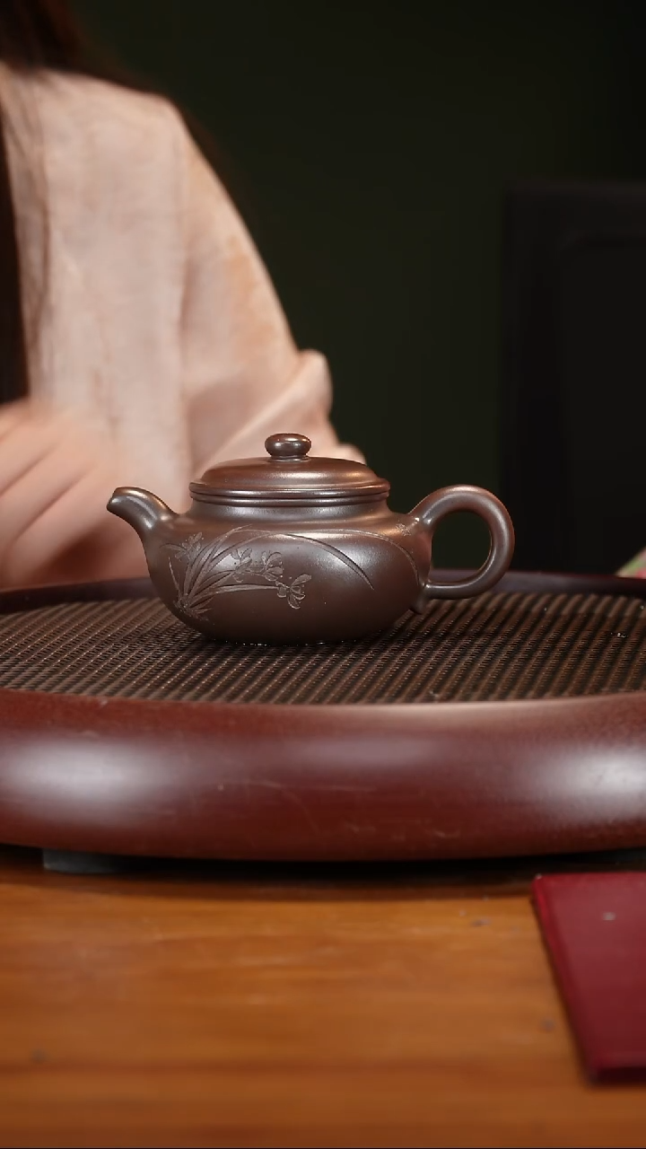茶壶紫砂70ZCP仿古 黑墩头柴烧240cc