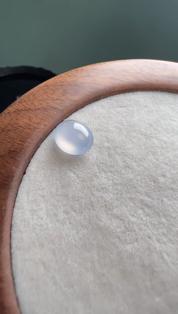 未镶嵌定制翡翠高冰紫底蛋面