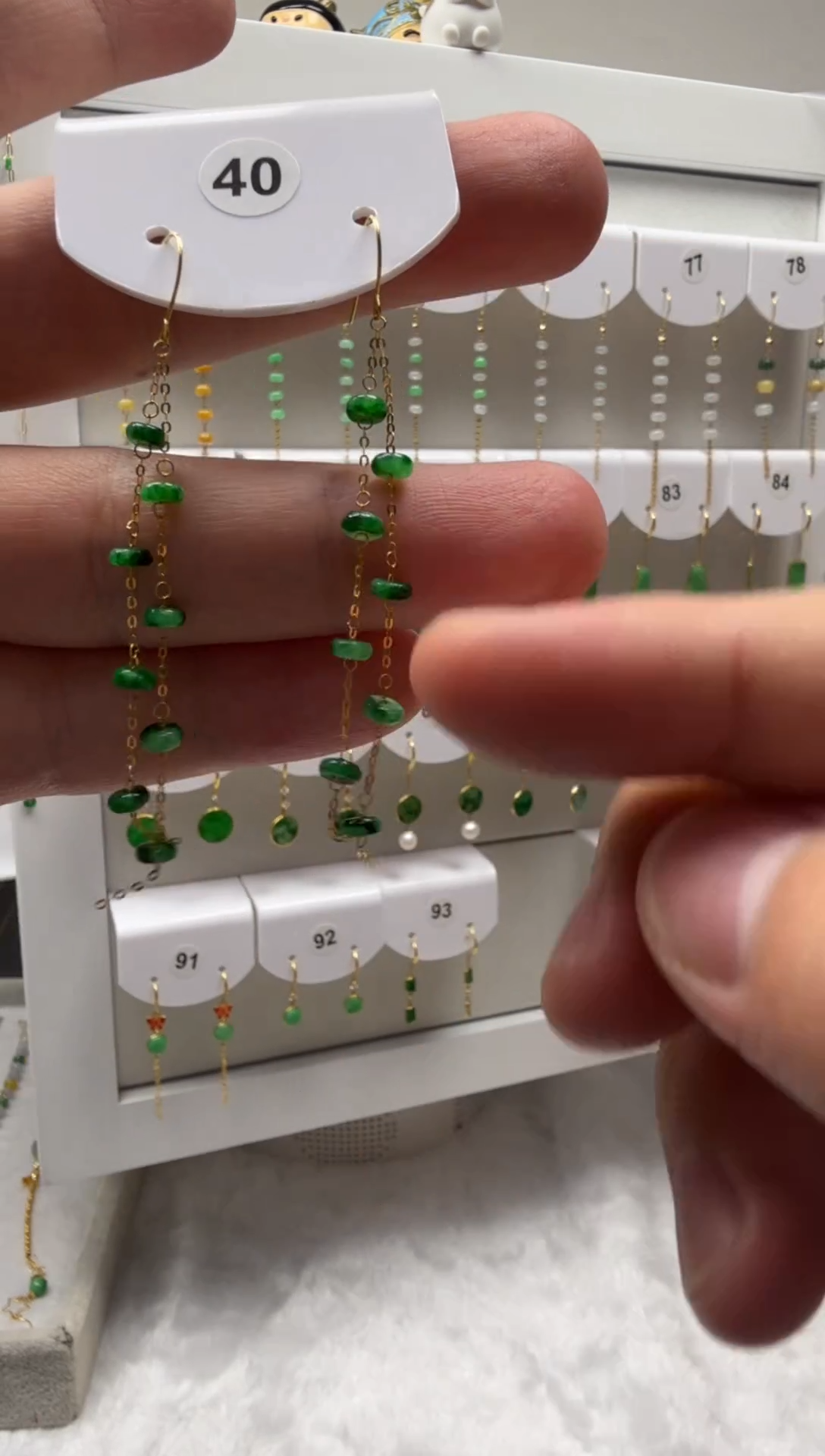 18K金镶嵌翡翠耳饰缅甸天然翡翠a货