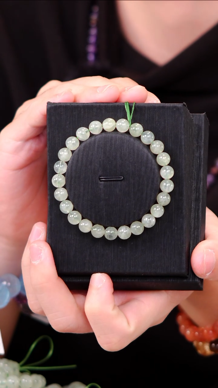 【闪购商品】葡萄石单圈合金Q060绿葡萄石单圈7mm