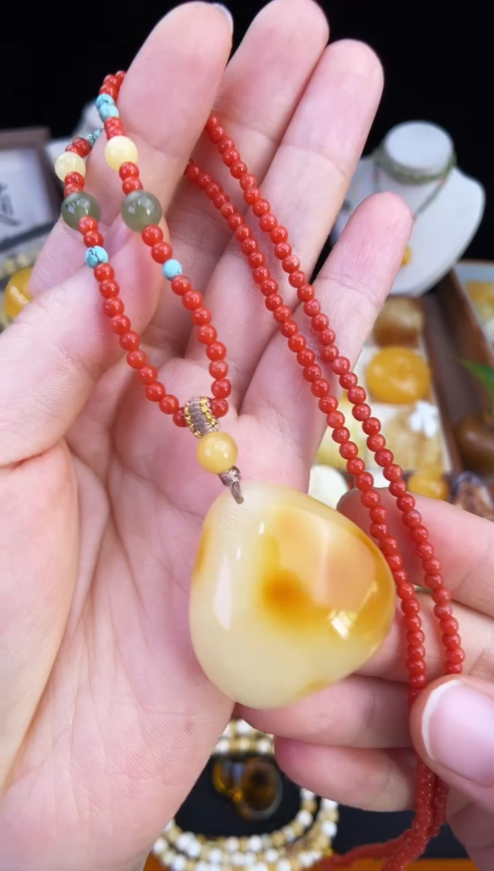 琥珀未镶嵌珠宝奇石柒月