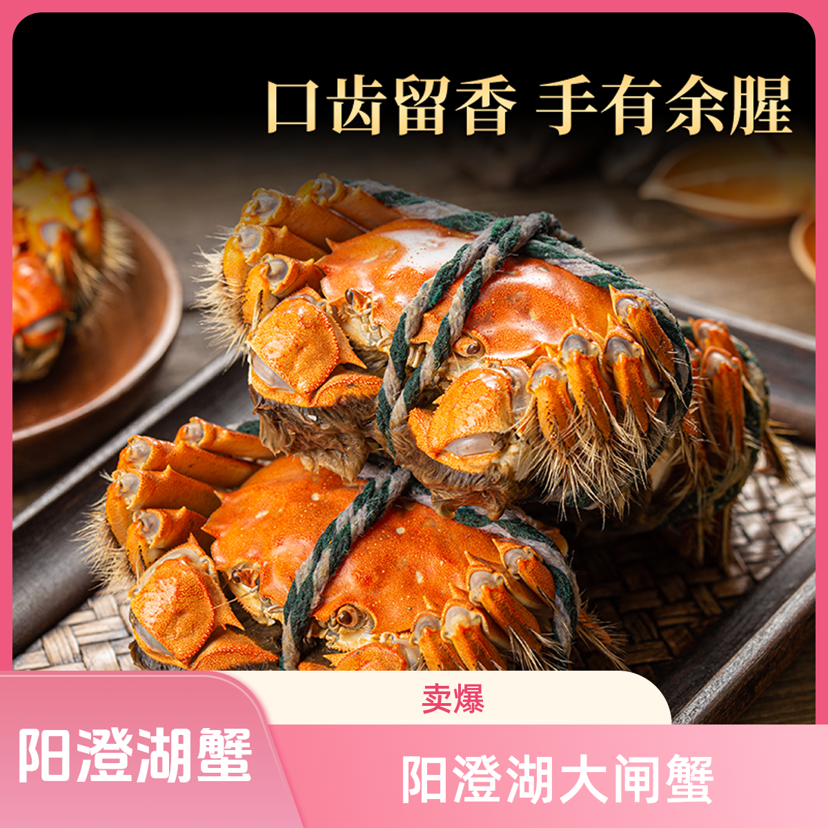 活蟹正宗阳澄湖迁红大闸蟹（3.5两母蟹8-10只）塘养