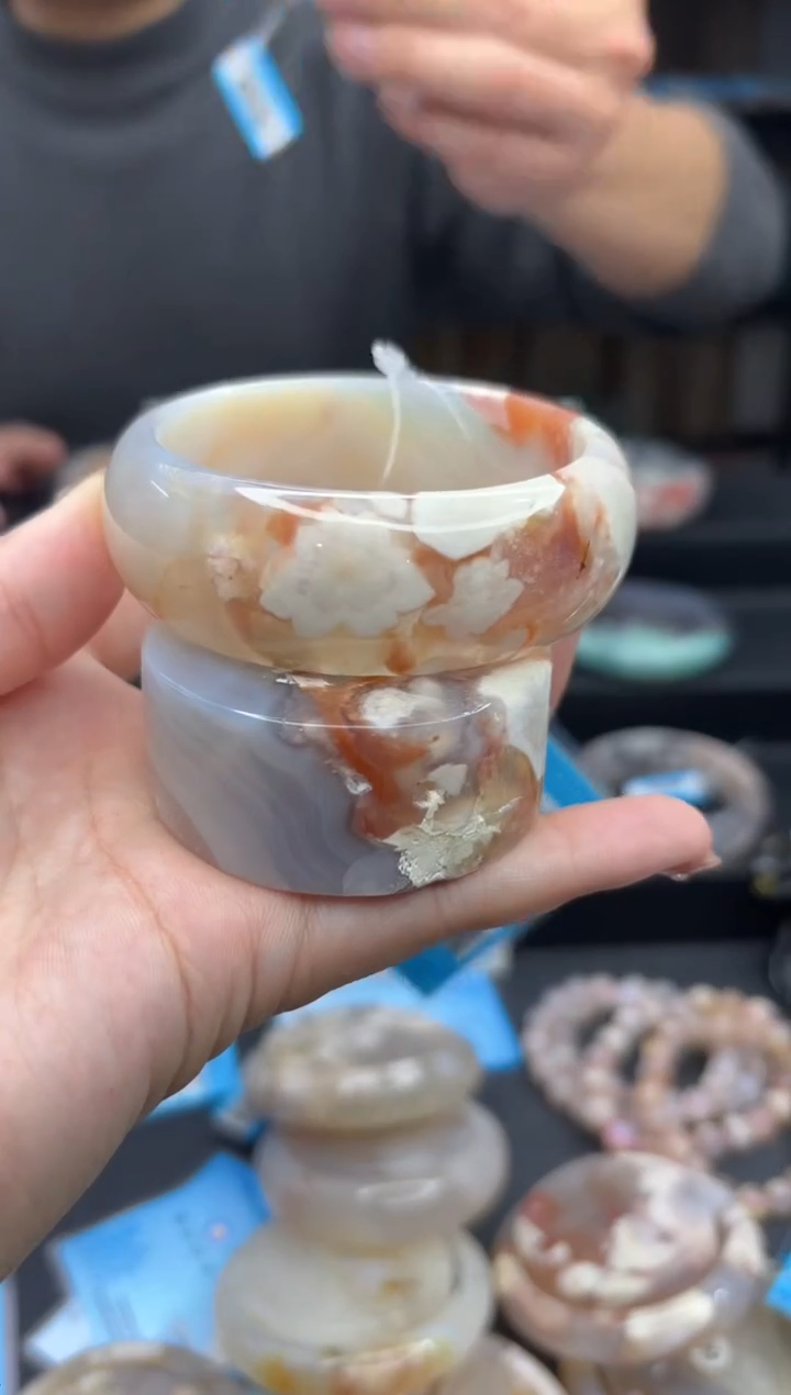 【闪购商品】石英质玉手镯未镶嵌499（57圈赠送镯心）