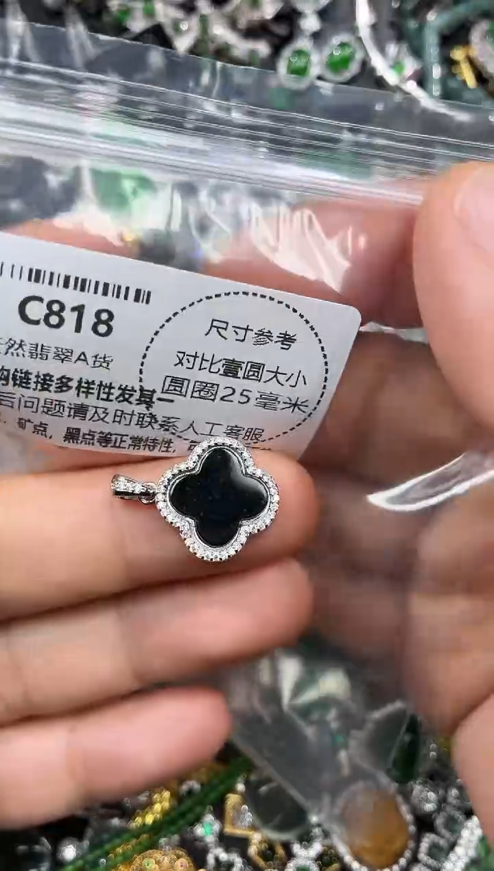 颈饰未镶嵌翡翠C818吊坠