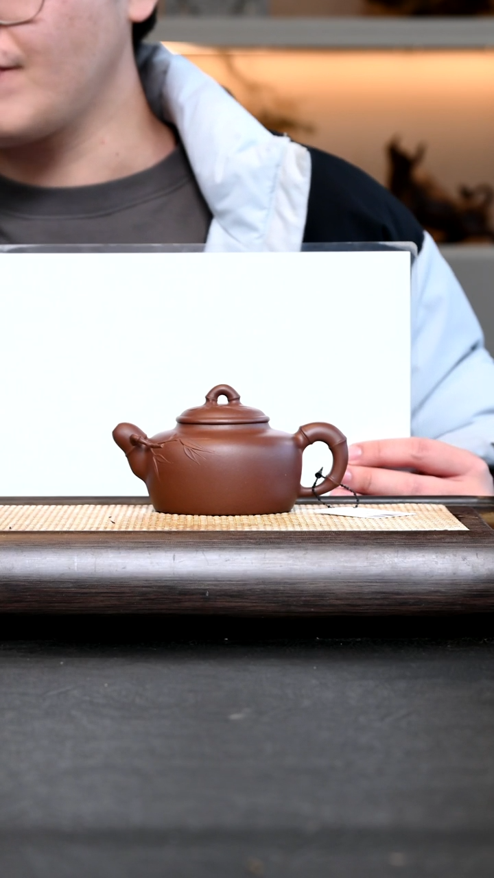 茶壶紫砂不**风BC17626-王琳玲-容竹-紫泥-260cc