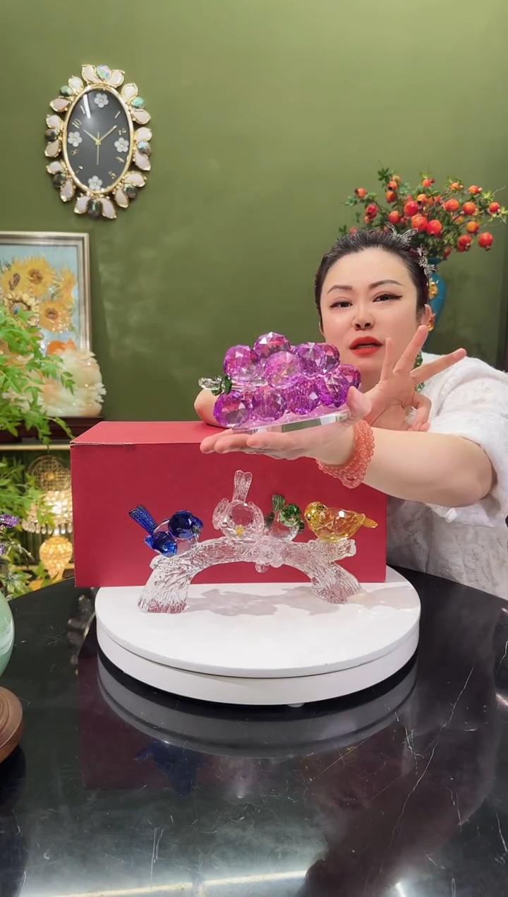 人造水晶紫色葡萄 