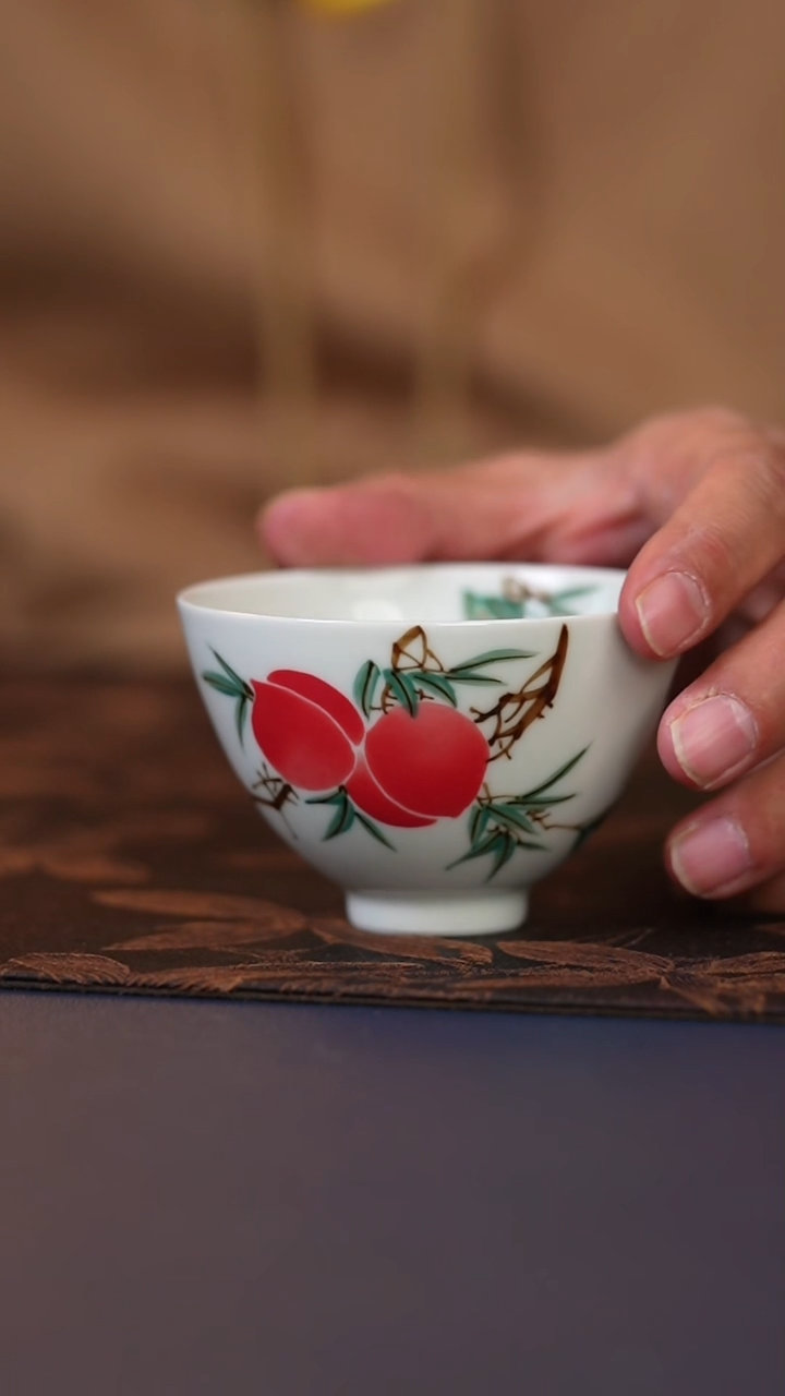【闪购商品】御瓷有你寿桃主人杯
