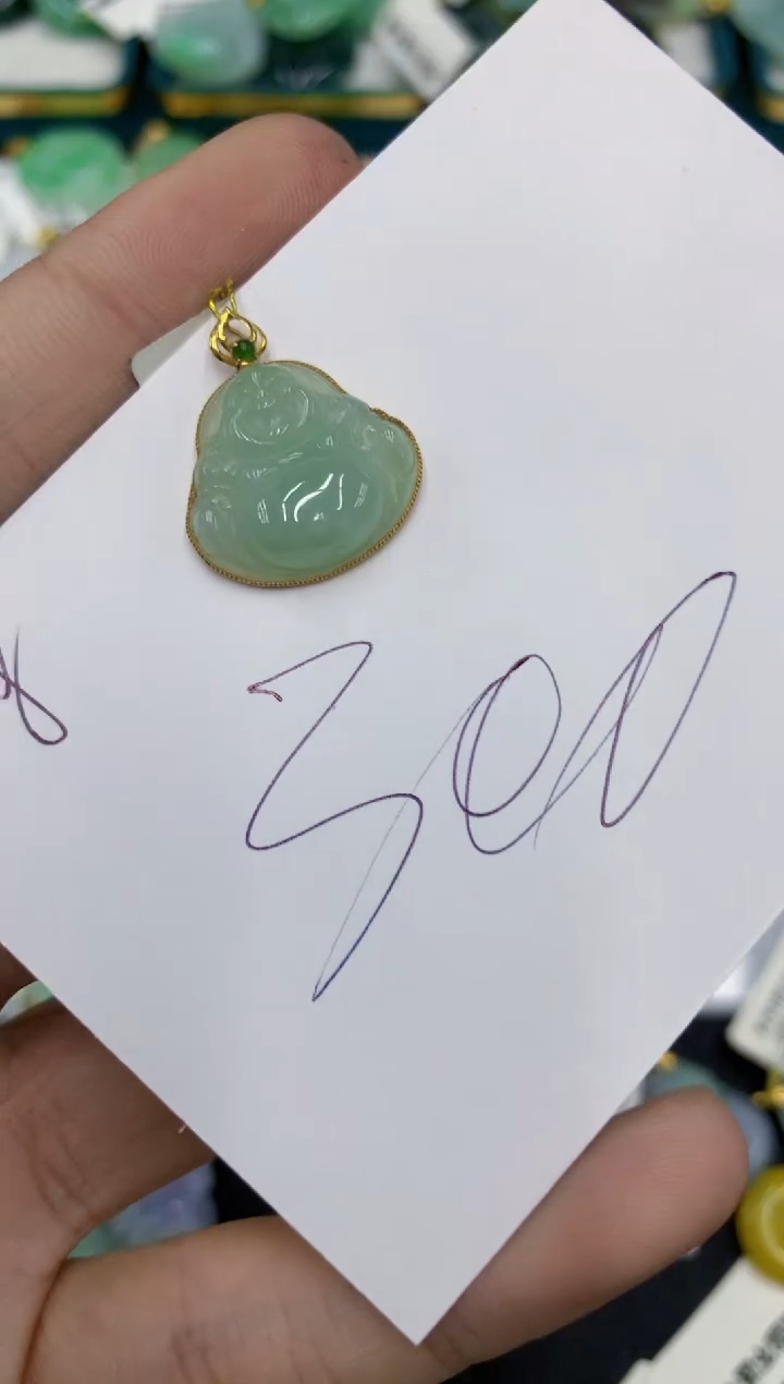 【闪购商品】翡翠颈饰18K金镶嵌号链接111111