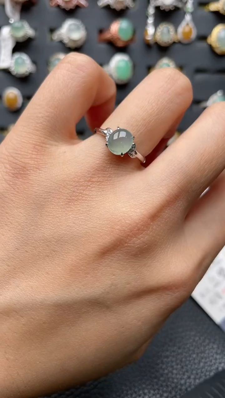 【闪购商品】翡翠戒指银S925镶嵌3333333333  1