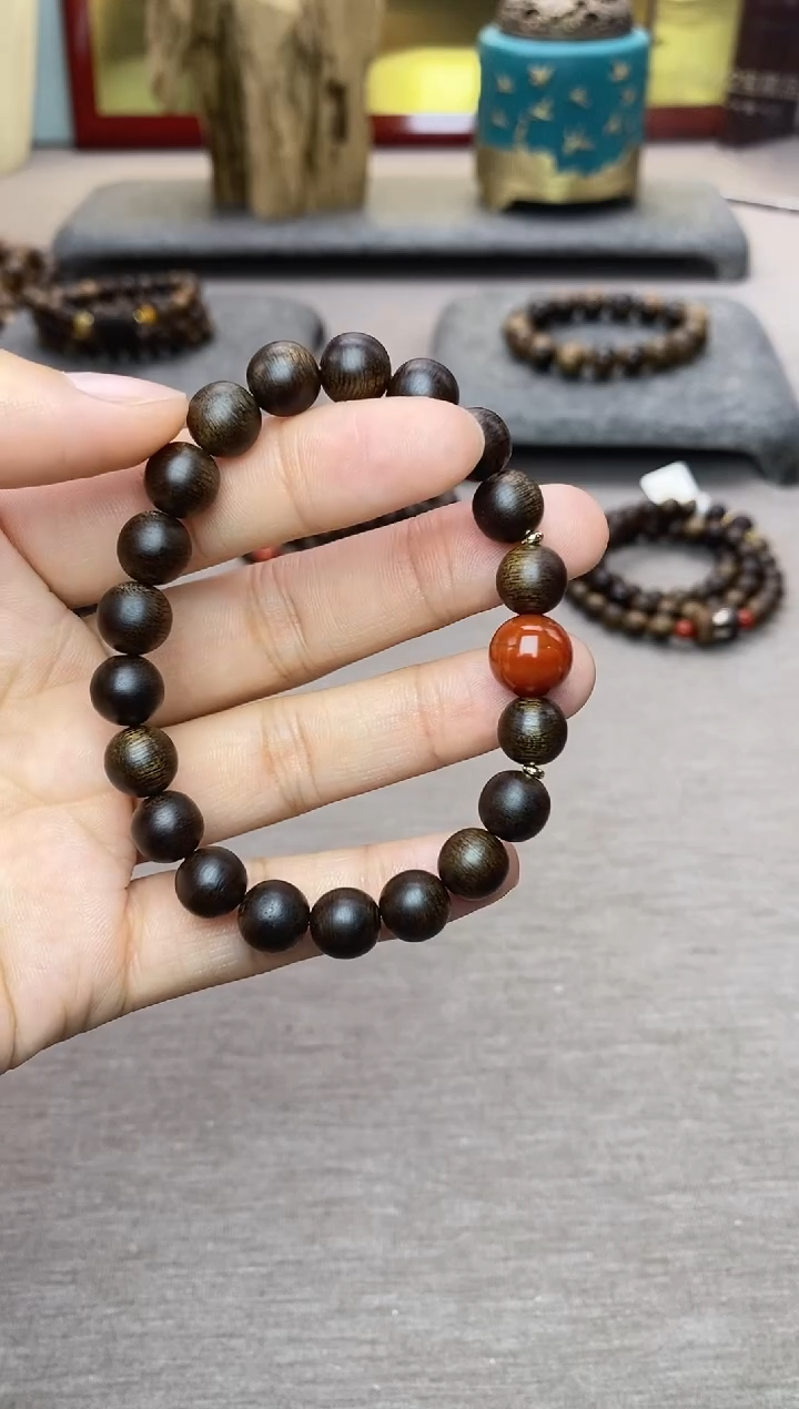 【闪购商品】手串沉香单圈越南芽庄白棋楠0.8 沉水