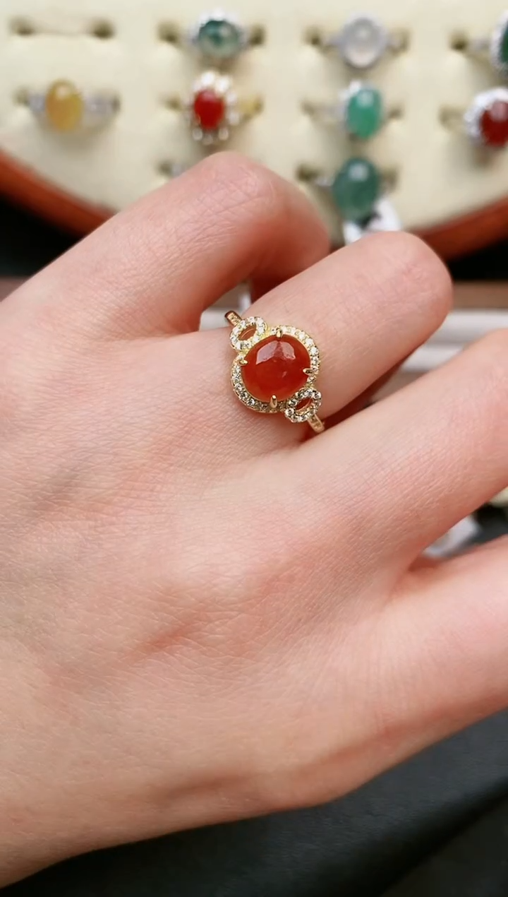 【闪购商品】翡翠戒指银S925镶嵌....