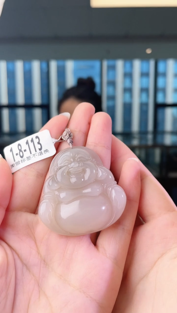 和田玉未镶嵌颈饰小**。佛公 113 带包容