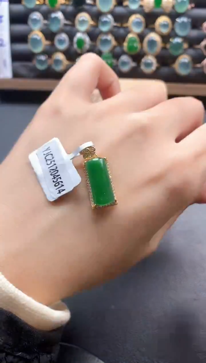 银S925镶嵌戒指翡翠51511