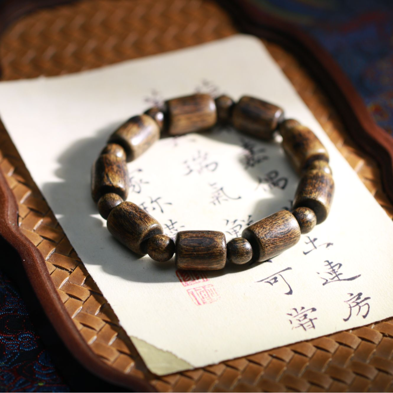 【曹总文玩】芽庄沉香木串（多样性发其一)R001