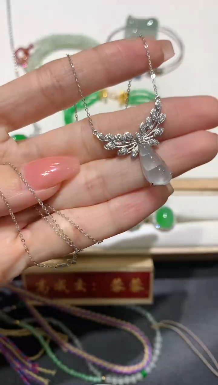 【闪购商品】翡翠套链18K金镶嵌团购1