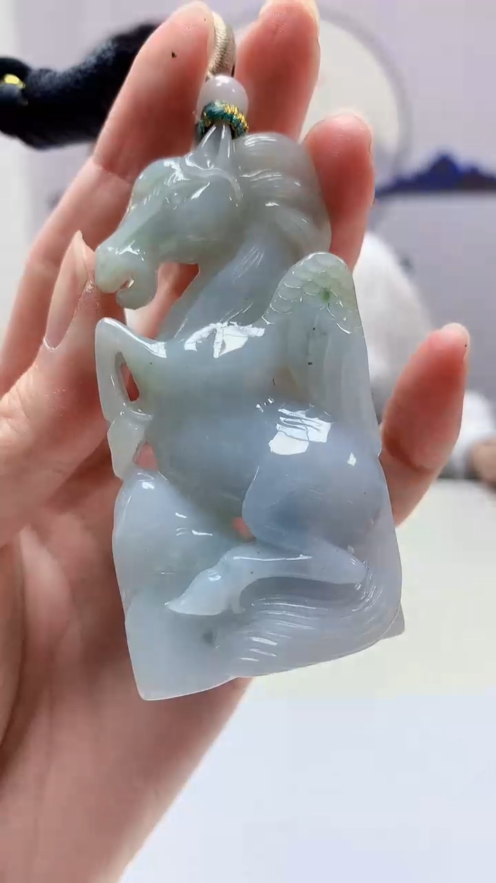 【闪购商品】定制翡翠未镶嵌5028zm-毛货挂件马牌87