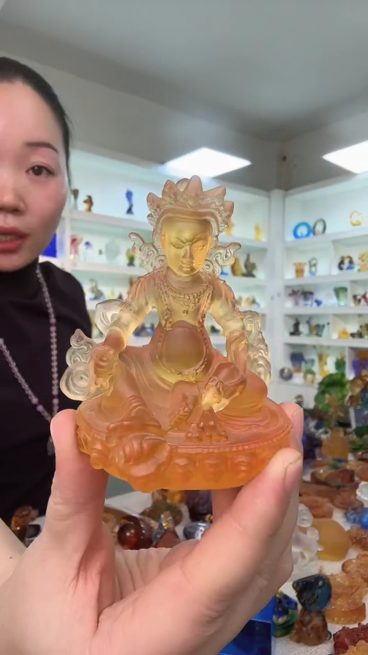 手工艺品琉璃黄财神
