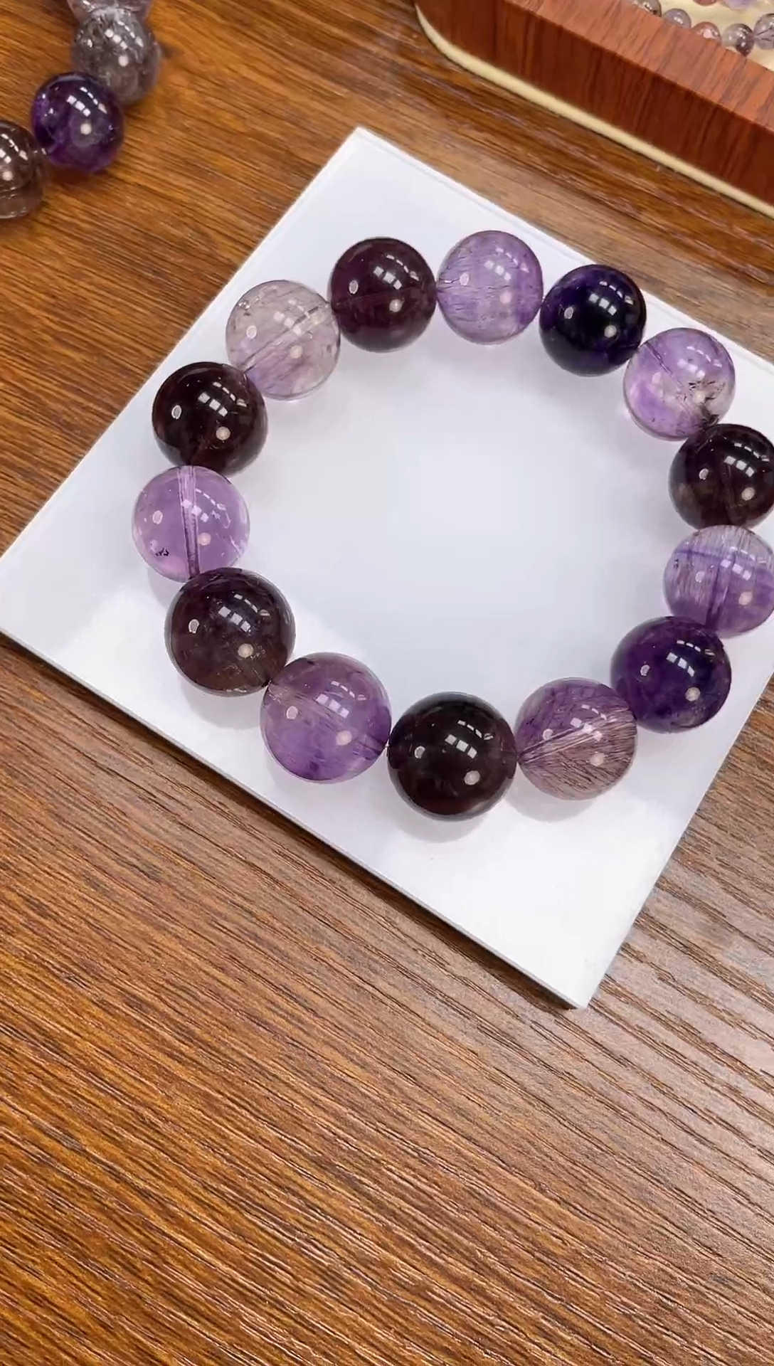 【闪购商品】水晶手链未镶嵌天然超七15mm多样性发一