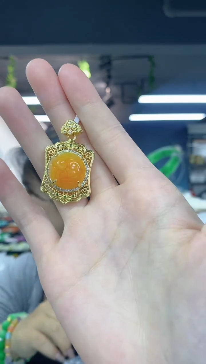 翡翠未镶嵌吊坠(不含链)多样性发其一颜色微差