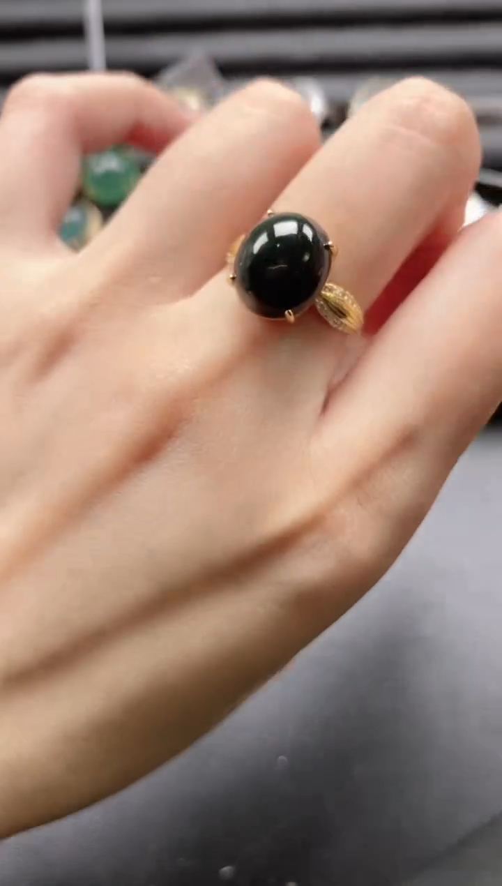 【闪购商品】翡翠戒指银S925镶嵌51151