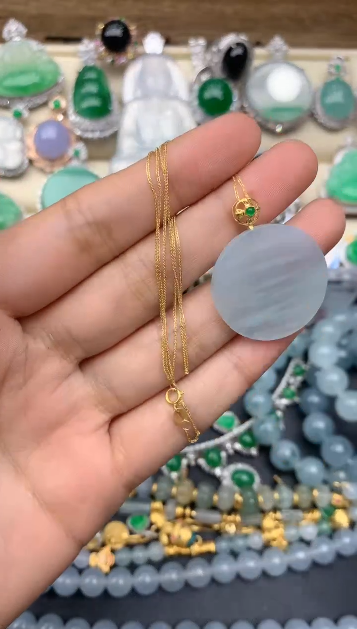 【闪购商品】翡翠颈饰18K金镶嵌204-中国好珍宝