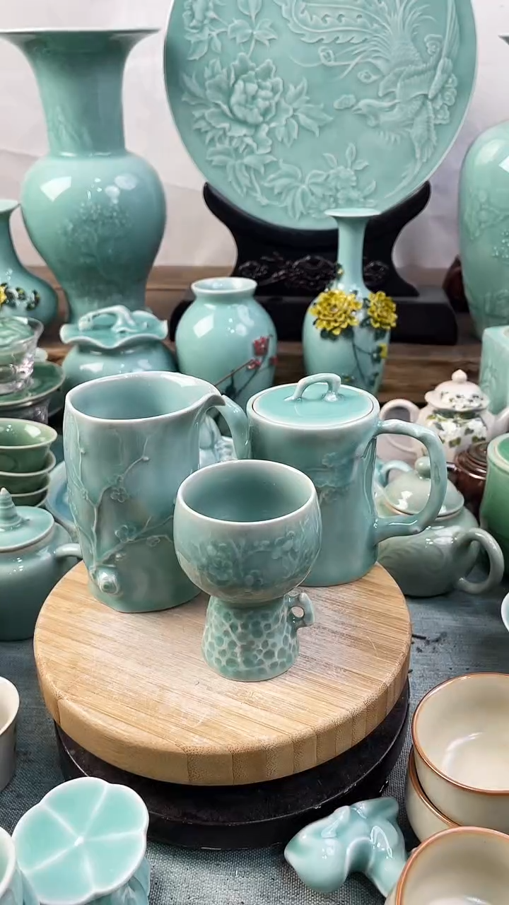 【闪购商品】1壶1公道1杯 福利款 慧仙青瓷 瓷器