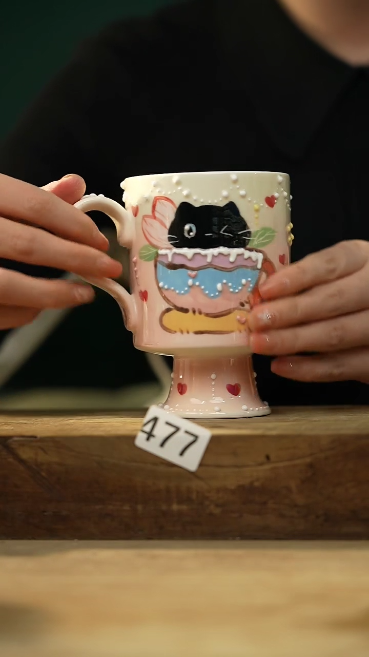 【闪购商品】瓷片新品！设计师手绘濑户烧咖啡杯 星辰