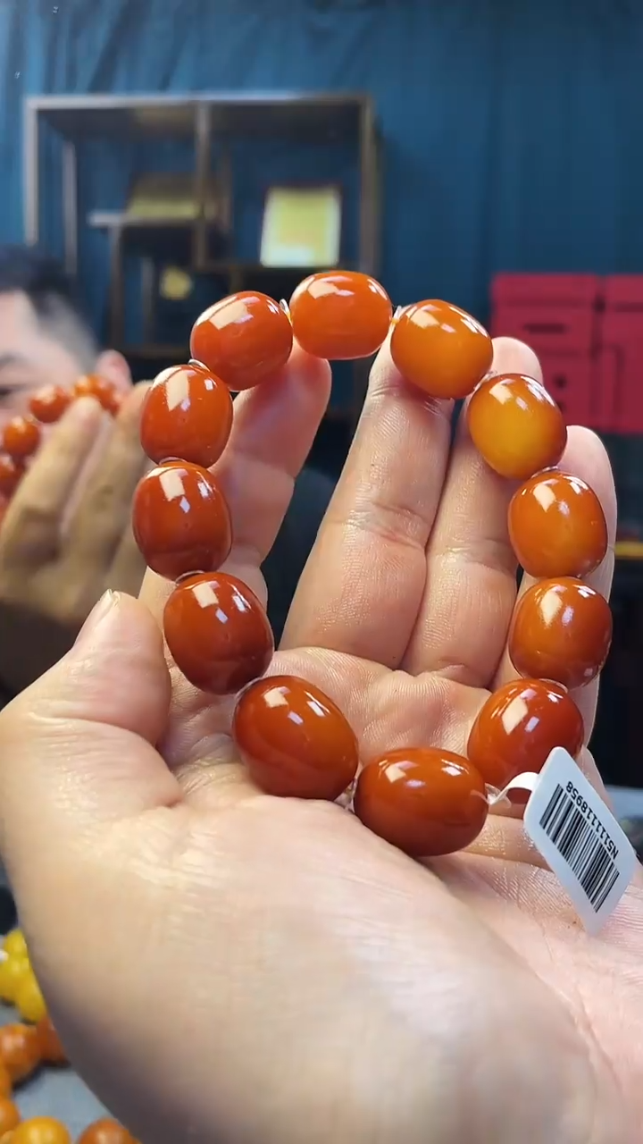 手串琥珀未镶嵌蜜蜡枣珠手串