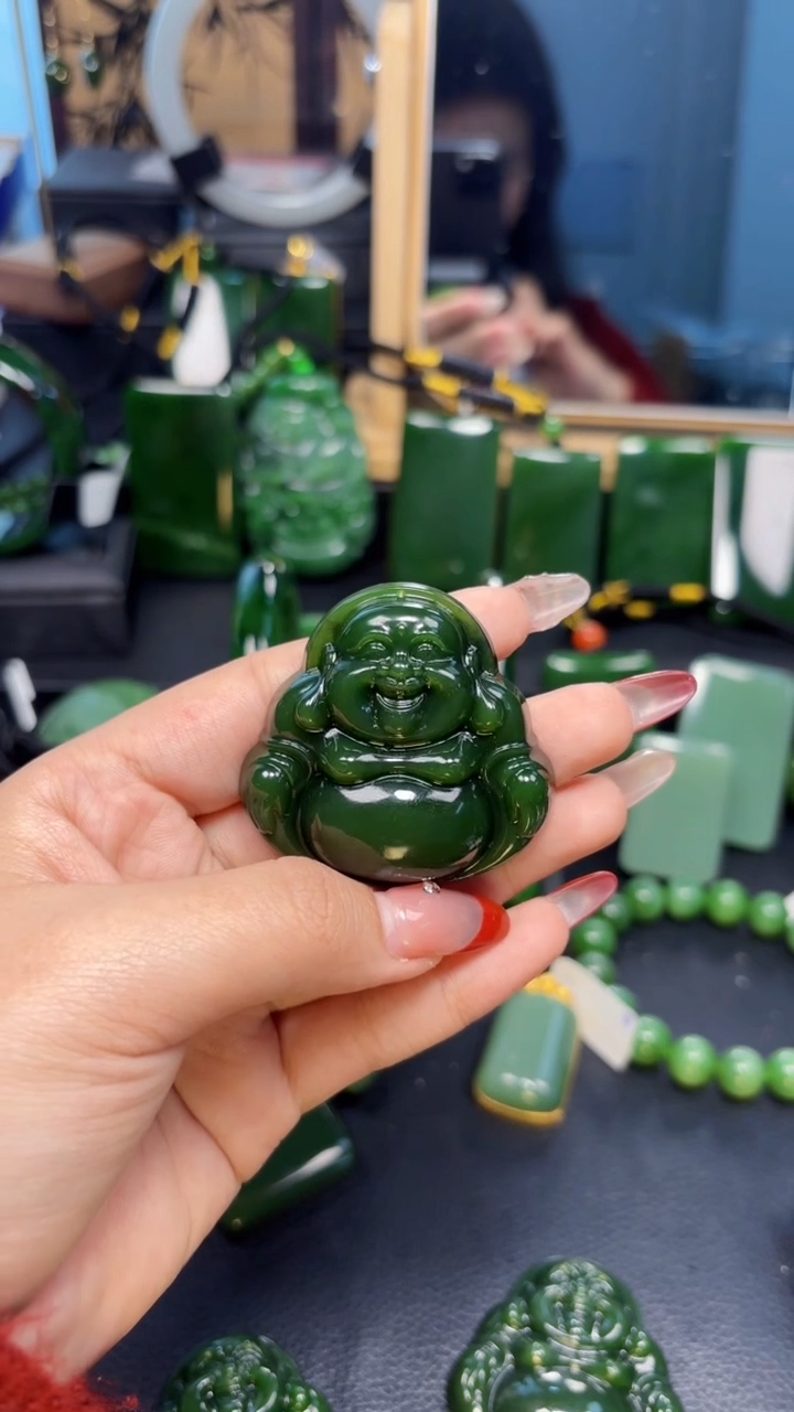 【闪购商品】和田玉（碧玉）吊坠(赠链)未镶嵌1