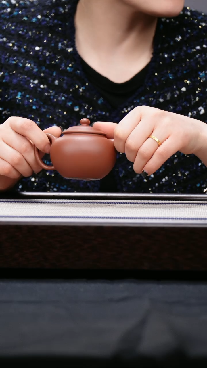 【闪购商品】紫砂茶壶红降坡  小巨轮壶 