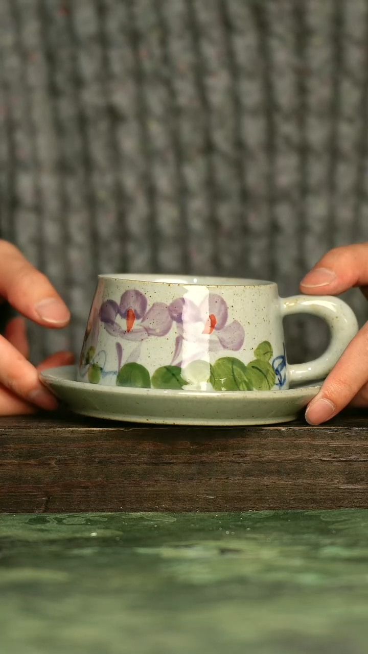 青诗集手工手绘瓷器