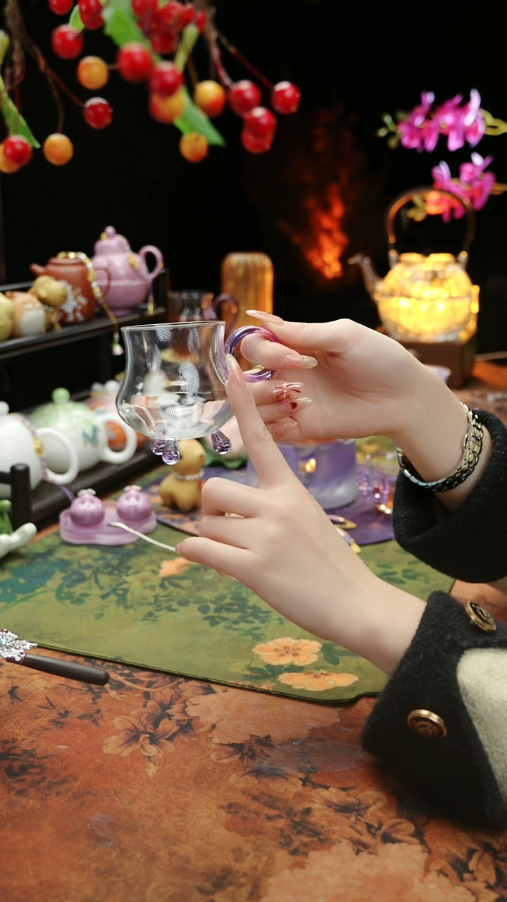 【闪购商品】紫色高足主人杯110cc@@@@@